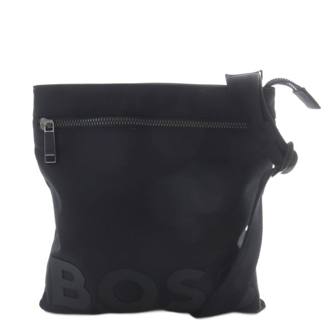 【中古】ヒューゴボス HUGO BOSS キャッチ S ジップ Catch S Zip リサイクルナイロン ショルダーバッグ ブラック