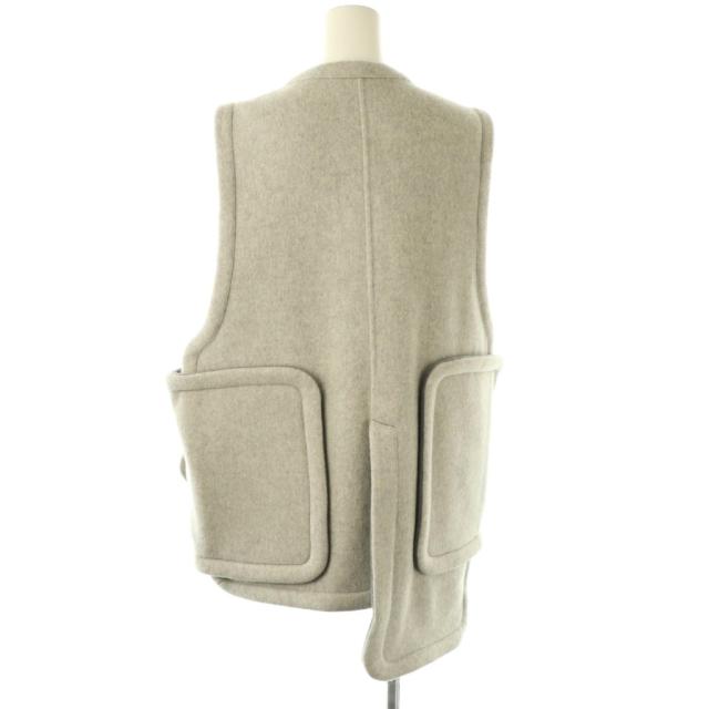 【中古】エンフォルド ENFOLD サンプル品 25AW PIPING VEST ベスト 前開き 38 グレー /NR ■OS レディース_1