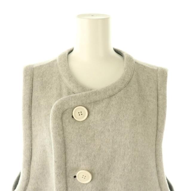 【中古】エンフォルド ENFOLD サンプル品 25AW PIPING VEST ベスト 前開き 38 グレー /NR ■OS レディース_4