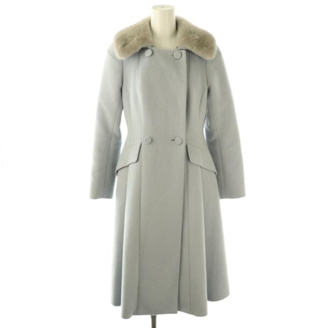 【中古】ルネ Rene コペンハーゲンファー ミンクファー コート 32 ブルー /AB ■OS レディース