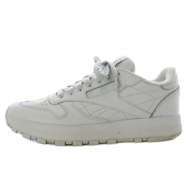 【中古】マルタンマルジェラ 22 Martin Margiela 22 メゾンマルジェラ×REEBOK CLASSIC LEATHER US6.5 グレー H05534