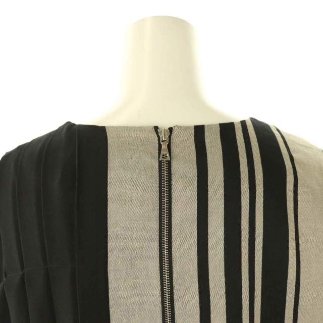 中古】アドーア ADORE ワイドストライプブラックワンピース 長袖  