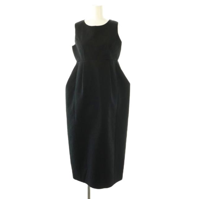 【中古】ヨリ yori シロコン shirocon 24AW shirocon wasanbonドレス ワンピース ノースリーブ ロング 36 黒