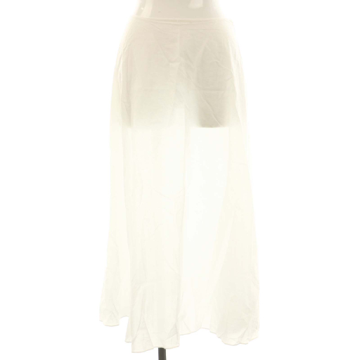 【中古】クリスチャンディオール Christian Dior バタフライドット コットン ロングスカート フレア 34 白 黒_3