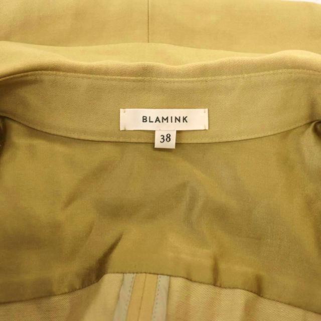 【中古】ブラミンク BLAMINK サンプル品 スキッパーノースリーブワンピース 38 ベージュ /CX ■OS レディース