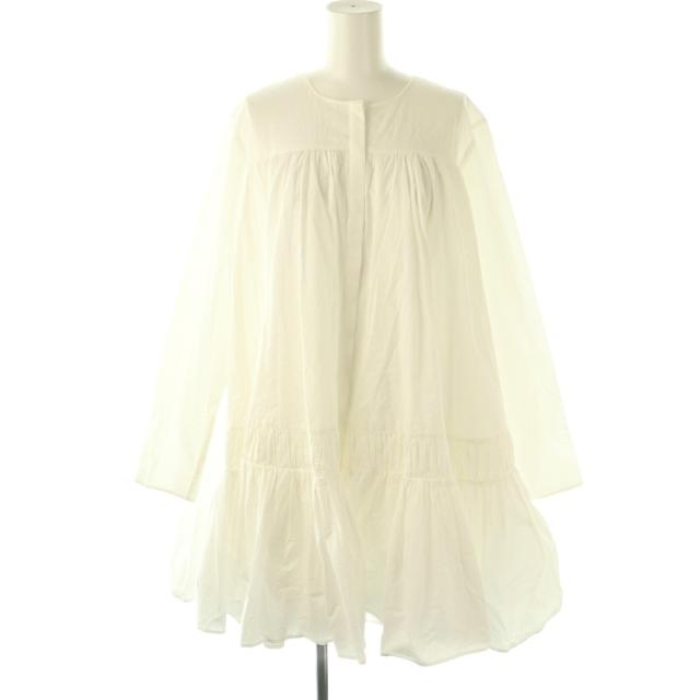 【中古】マリリンムーン Marilyn Moon TIERED DRESS ワンピースチュニック ティアード ホワイト /ES ■OS