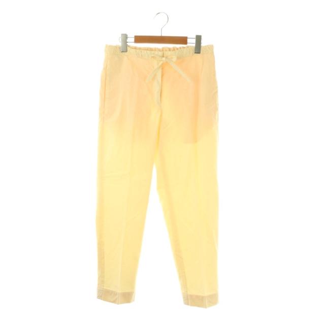 【中古】ジルサンダープラス JIL SANDER＋ コットンドローストリング テーパードパンツ 30 クリームイエロー 中古】ジルサンダープラス JIL SANDER＋ コットンドローストリング