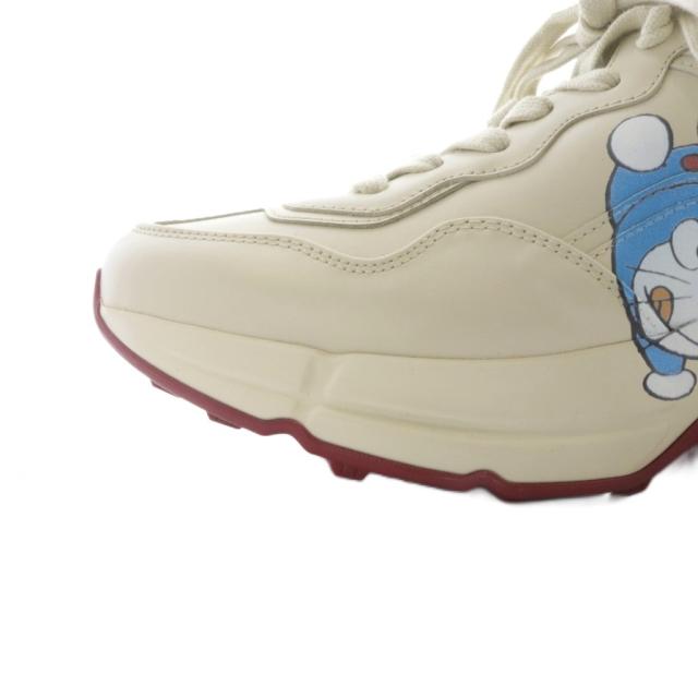 【中古】グッチ GUCCI ドラえもん ライトンレザー スニーカー 35 ベージュ 655037 /SR レディース_8