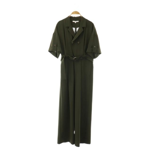 【中古】アンスリード UN3D. バックタックジャンプスーツ オールインワン 36 カーキ /HK ■OS レディース