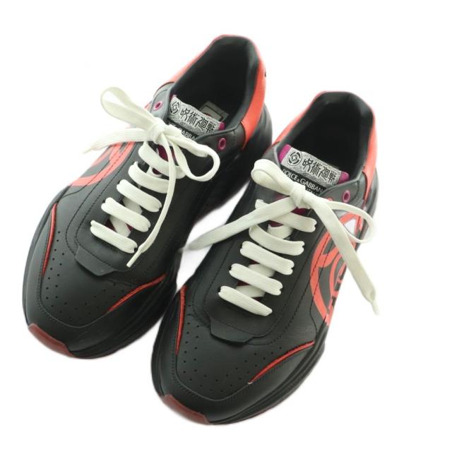 【中古】ドルチェ&ガッバーナ × 呪術廻戦 デイマスター ローカット スニーカー 8 26.0cm 黒 オレンジ CS1791B7005