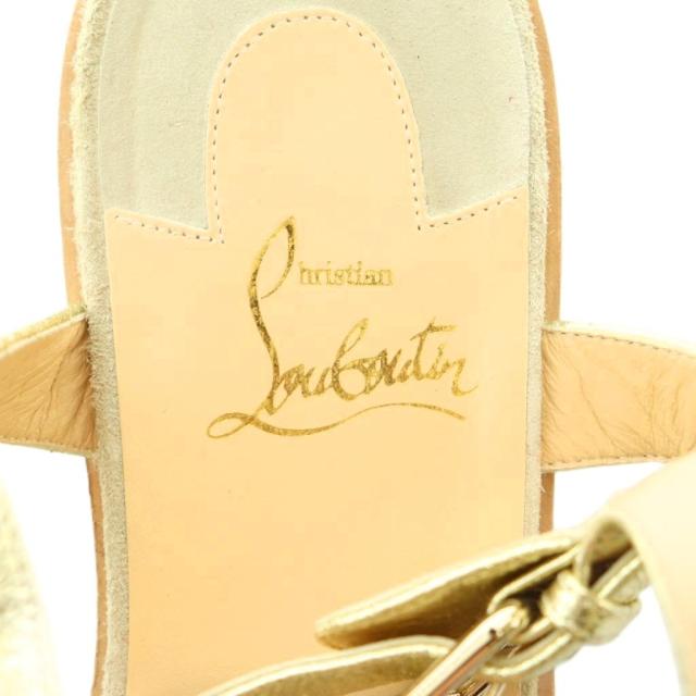 【中古】クリスチャンルブタン ロックンバックルサンダル スタッズ グラディエーター 38 25.0cm マルチカラー