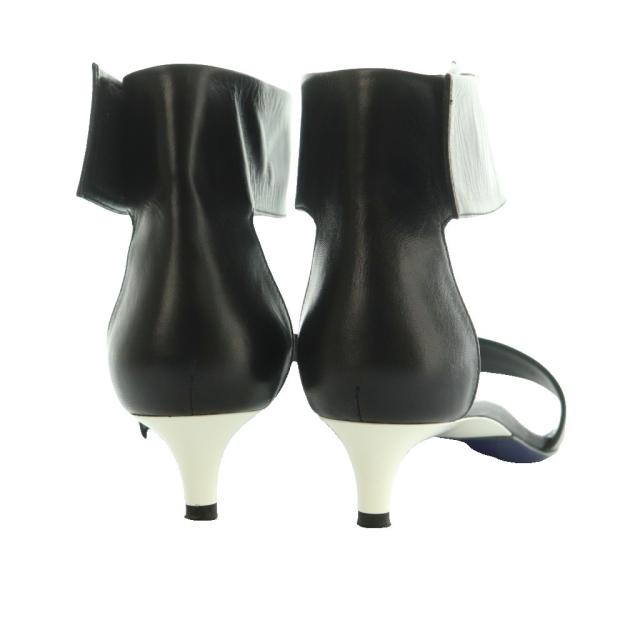 【中古】ジルサンダー サンダル ポインテッドトゥ アンクルストラップ 37 24.0cm 黒 ブラック JS36138A レディース