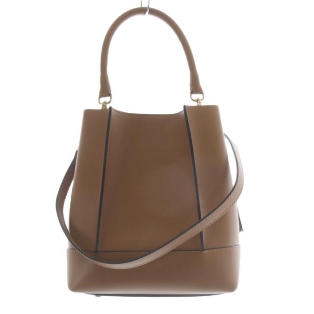 【中古】ジャンニノターロ ポーチ付2WAYバッグレザーバッグ ハンドバッグ ショルダーバッグ 茶色 /SR レディース