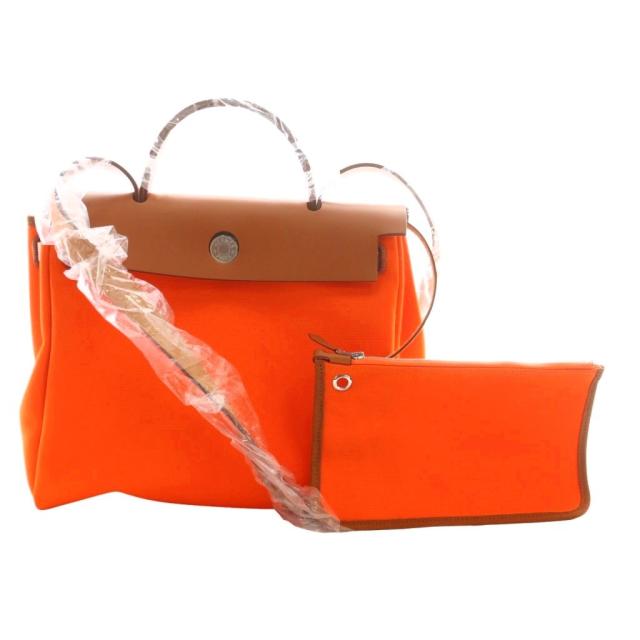 【中古】エルメス HERMES エールバッグジップPM ハンド ショルダー 2WAYバッグ ポーチ付き B刻印 トワル・ハンター