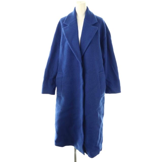 【中古】ジャーナルスタンダードレサージュ ピュアウールブークレコート アウター チェスター ウール 36 青