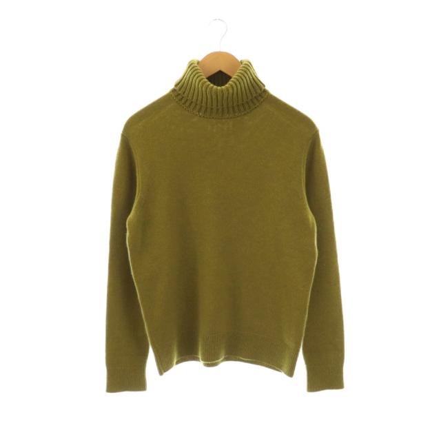 【中古】クルチアーニ cruciani カシミヤタートルネックニット セーター 長袖 46 グリーン /NR ■OS メンズ