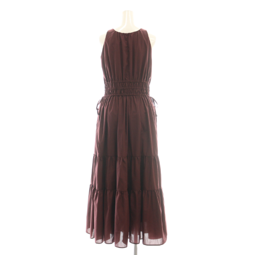 【中古】ハーリップトゥ Her lip to 25SS Riviera Bow Tiered Long Dress ワンピース ロング M ボルドー レディース
