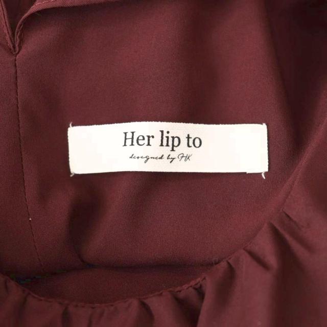 【中古】ハーリップトゥ Her lip to 25SS Riviera Bow Tiered Long Dress ワンピース ロング M ボルドー レディース