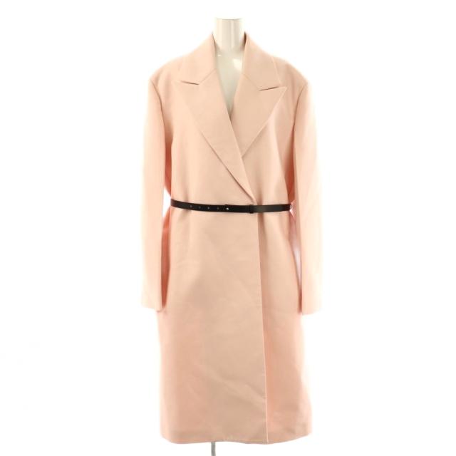 【中古】ジルサンダー JIL SANDER 24SS J03AA0154 Belted coat コート アウター チェスター ロング ウール 36 ピンク