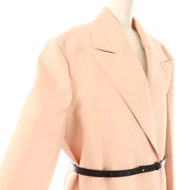 【中古】ジルサンダー JIL SANDER 24SS J03AA0154 Belted coat コート アウター チェスター ロング ウール 36 ピンク_3
