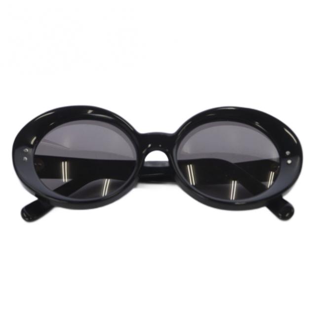 【中古】ソラックザーデ SOLAKZADE取扱い ラウンドフレーム サングラス ヴィンテージ 黒 ブラック /SR レディース