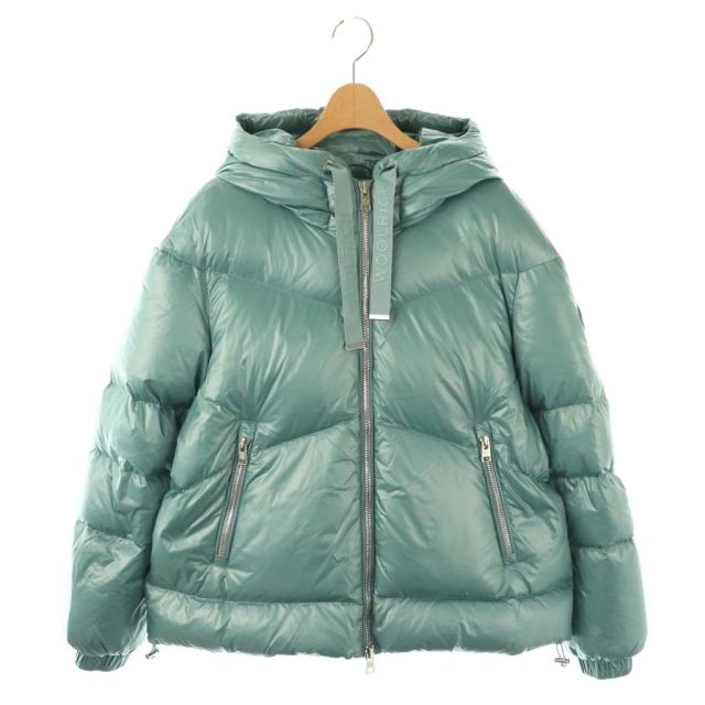 【中古】ウールリッチ WOOLRICH ALIQUIPPA ダウンジャケット ジップアップ S ライトブルー /HK ■OS レディース