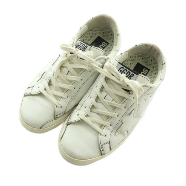 【中古】ゴールデングース スーパースター スニーカー シューズ エンボスロゴ スターパッチ S36 23.5cm 白 レディース