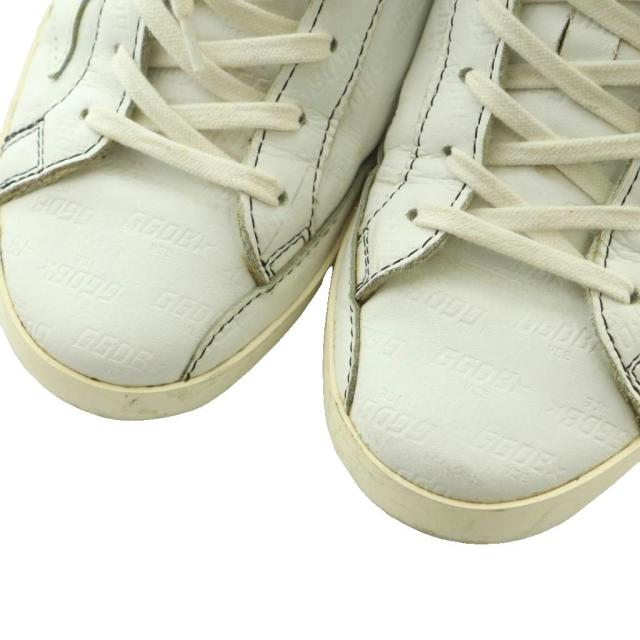 【中古】ゴールデングース スーパースター スニーカー シューズ エンボスロゴ スターパッチ S36 23.5cm 白 レディース