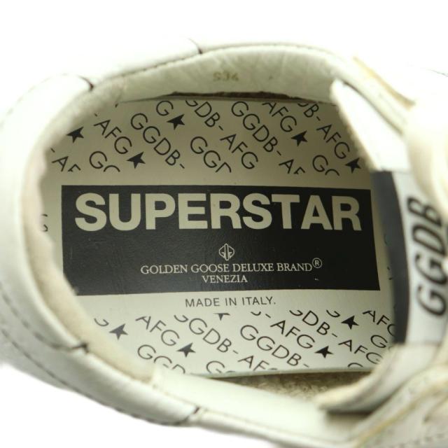 【中古】ゴールデングース スーパースター スニーカー シューズ エンボスロゴ スターパッチ S36 23.5cm 白 レディース
