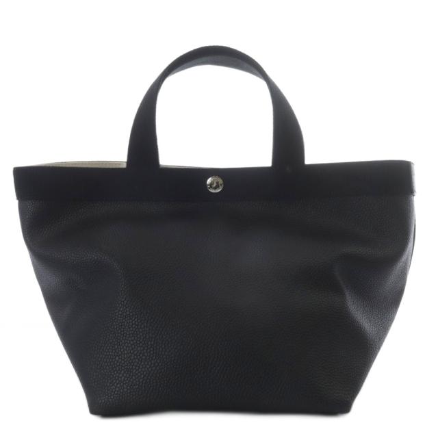 【中古】エルベシャプリエ Herve Chapelier 707GP リュクス舟型トートM ハンドバッグ ノワール×ノワール