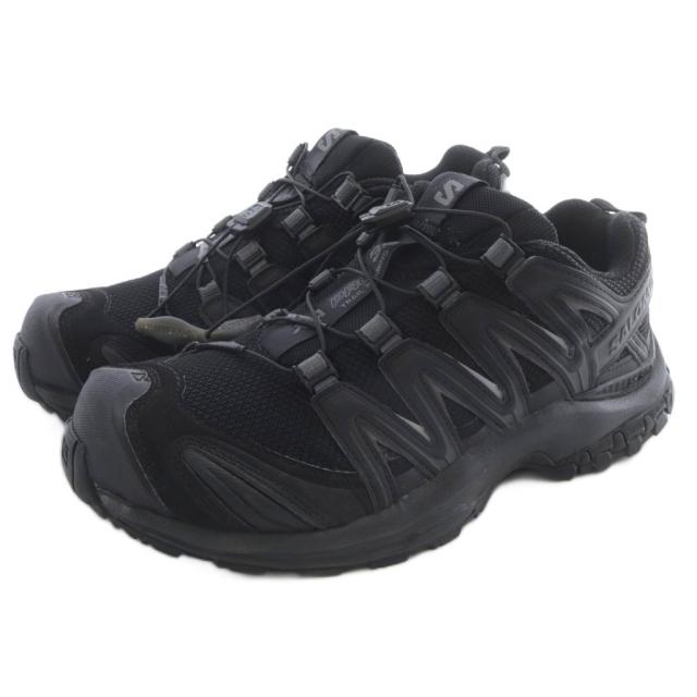 【中古】サロモン Salomon XA PRO 3D スニーカー ロゴ 23.5cm 黒 ブラック 416174 /SR レディース