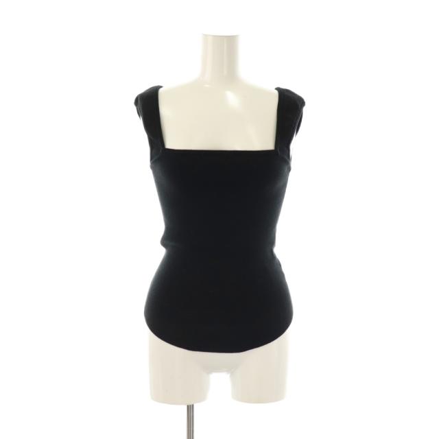 【中古】シシクイ SHISHIKUI ニットリブタンクトップ リネン F 黒 /NR ■OS レディース