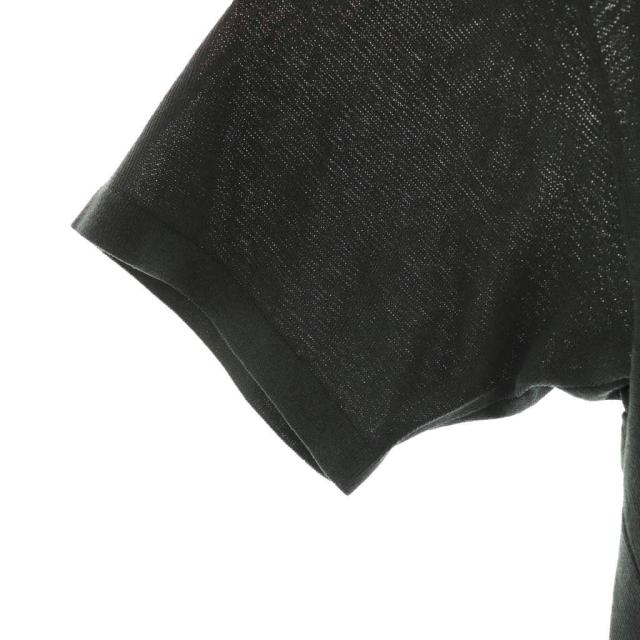 【中古】エイトン ATON 25SS WASHI KNIT クルーネックセーター ニット 五分袖 2 チャコールグレー KRAGGM0406_3