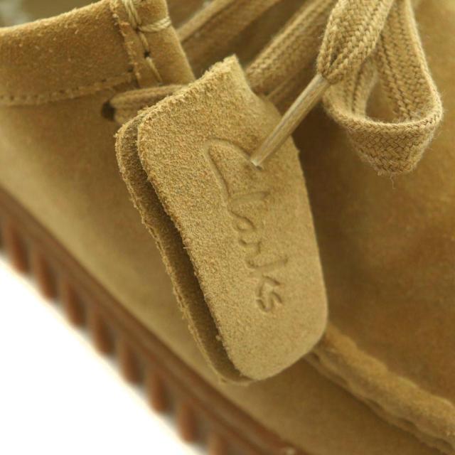 【中古】クラークス clarks Torhill Lo レースアップシューズ スエード US8 26.0cm ベージュ 26173471 ■OS メンズ