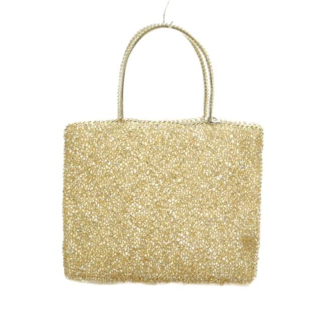 【中古】アンテプリマ スタンダード スクエア ラージ ワイヤーバッグ ハンドバッグ ゴールドカラー ■OS レディース