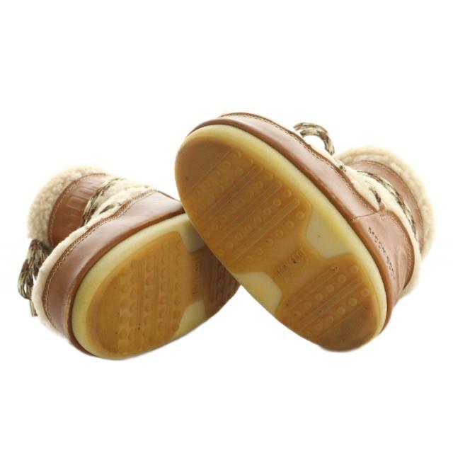 【中古】クロエ × ムーンブーツ ムートンブーツ ショートブーツ EU35 22.0cm ベージュ アイボリー CHC21W534W025N35W