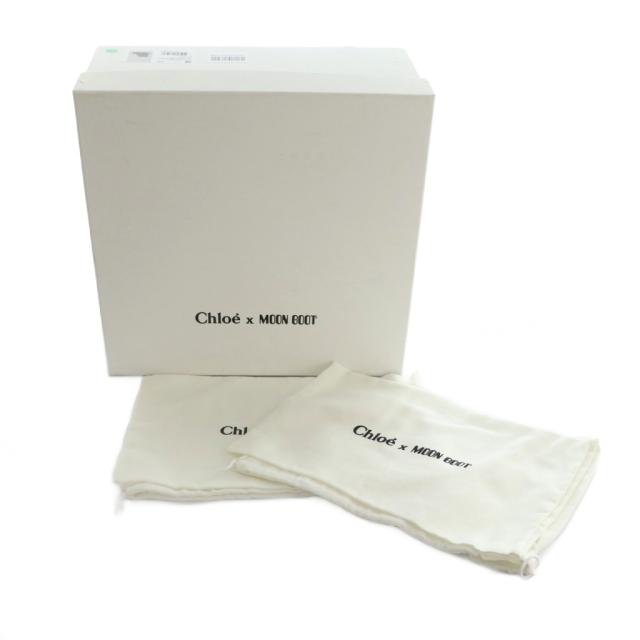 【中古】クロエ × ムーンブーツ ムートンブーツ ショートブーツ EU35 22.0cm ベージュ アイボリー CHC21W534W025N35W