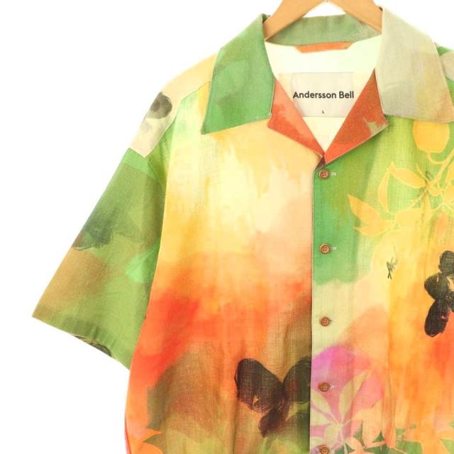 【中古】アンダーソンベル Andersson Bell Rhino tie-dye print shirt オープンカラーシャツ 半袖 L マルチカラー_2