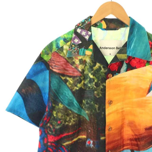 【中古】アンダーソンベル Andersson Bell IMPRESSIONIST PRINTED SHIRT オープンカラーシャツ 半袖 M マルチカラー_2