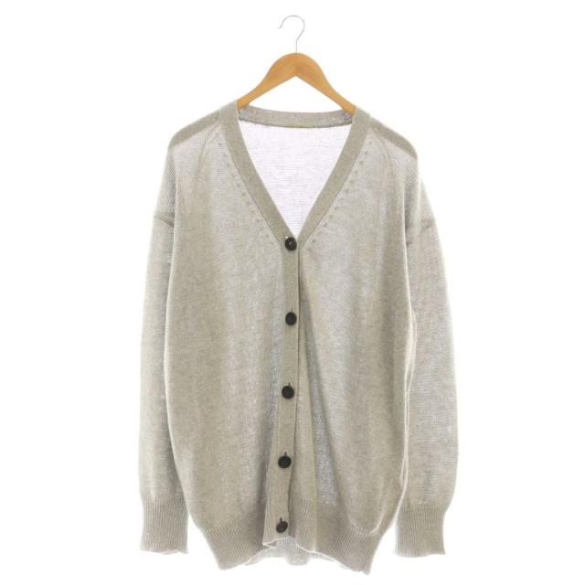 【中古】ドゥーズィエムクラス DEUXIEME CLASSE 22SS grace カーディガン ニット リネン Vネック グレー