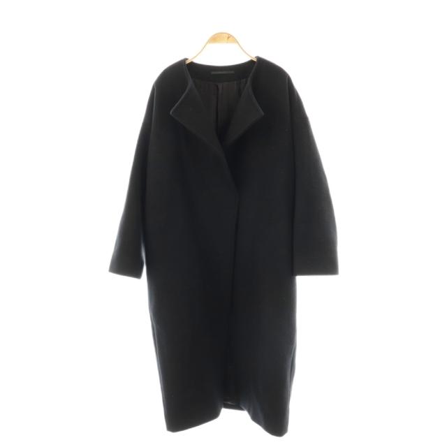 【中古】エーピーストゥディオ Oversized LAMB Coat ウールコート アウター ロング ブラック /DO ■OS レディース