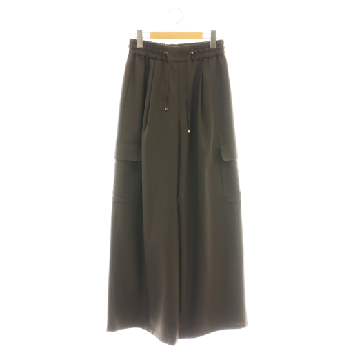 【中古】アパルトモン ドゥーズィエムクラス 24AW ウールカーゴパンツ ストレート 36 ブラウン 茶色 イージー /CX