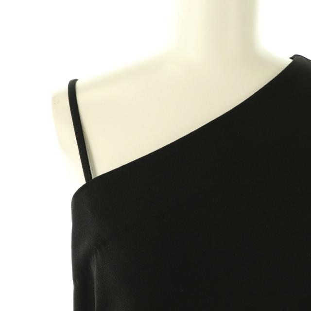 【中古】未使用品 ミースロエ 24SS ワンショルコクーンワンピース ロング 0 ブラック /DO ■OS ■SH レディース