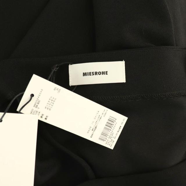 【中古】未使用品 ミースロエ 24SS ワンショルコクーンワンピース ロング 0 ブラック /DO ■OS ■SH レディース