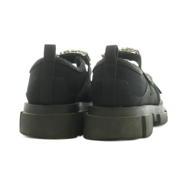 【中古】ツル バイ マリコオイカワ Lala スニーカー シューズ ビジューバックル付きラバーソール 36 22.5cm 黒