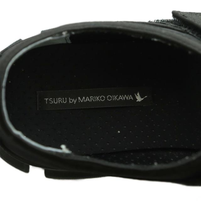 【中古】ツル バイ マリコオイカワ Lala スニーカー シューズ ビジューバックル付きラバーソール 36 22.5cm 黒