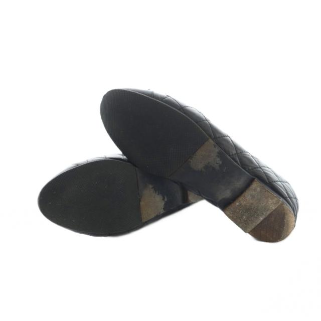 【中古】シャネル CHANEL バレエシューズ ココマーク 36.5 23.5cm 黒 ブラック /MI ■OS レディース