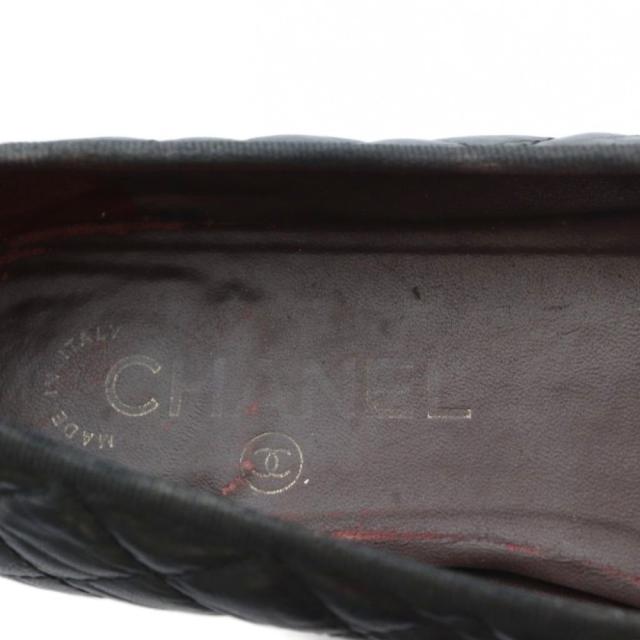 【中古】シャネル CHANEL バレエシューズ ココマーク 36.5 23.5cm 黒 ブラック /MI ■OS レディース