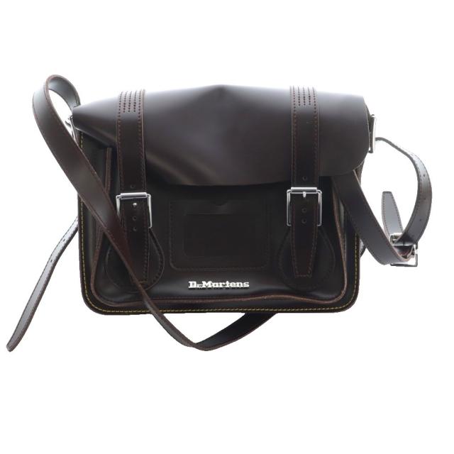 【中古】ドクターマーチン DR.MARTENS 11インチレザーサッチェル クロスボディ ショルダー 茶 ブラウン /SS ■OS