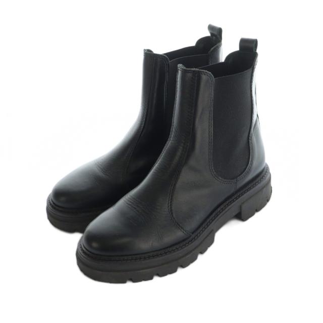 【中古】エネス ENESS サイドゴアブーツ ショートブーツ 37 23.5cm 黒 ブラック /MI ■OS レディース